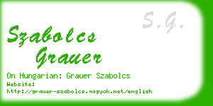 szabolcs grauer business card